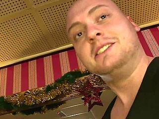 Melanie Moon plays with her boobs in cumshot