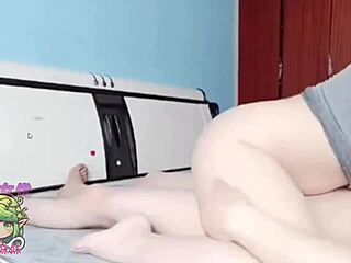 Asian girl doing yoga gets suddenly fucked bareback.