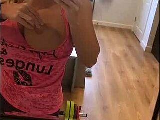 Sophie james milf shows off her perfect body