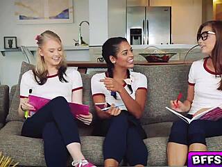 I saw horny babes fuckin' with a new student.