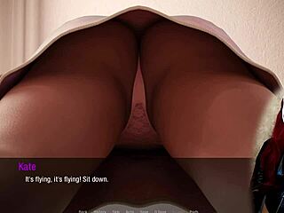 Kate 12 plays in cosplay sex game with upskirt and petite legs.