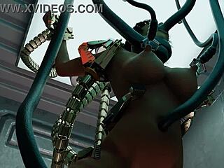 laras experiment with bondage machine?