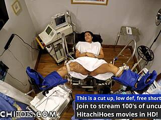 Freshman Maya Fierce Gets Hitachi Magic Wand Orgasms by Doctor Tampa During Physical, Moaning Roughly in Florida College!