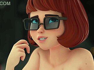 Velma solves Redmoire mysteries with the help of a handjob and a double doggystyle fuck