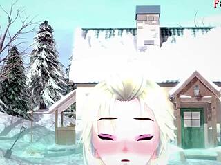 엘사가 프로즌 판타지에서 자지 빨고 박아