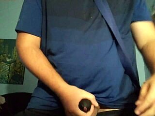 Exploring self-pleasure with a chastity cage