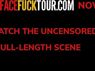 petite blonde russian explores deep throat with big dick