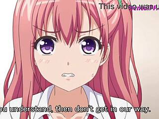 Gatinha ruiva jovem é examinada em cena hentai