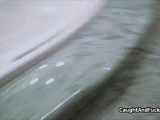 I couldn't help but suck my roommates monster cock in the bathroom pov.