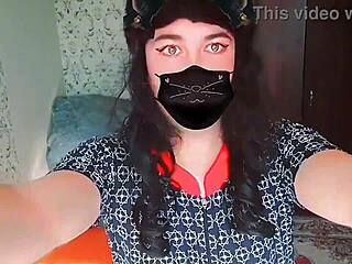 twink sissy crossdresser flaunts big ass in sexy dress