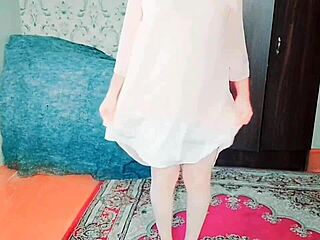 twink sissy crossdresser flaunts big ass in sexy dress