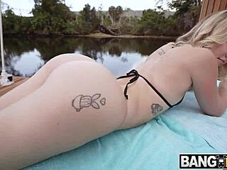 Big poolside action unfolds with John Legendary banging Kelsey Kane hard.