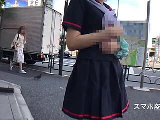 Japanese cute teen 18+ idol hides her natural tits
