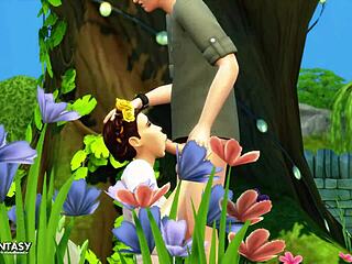 Amor follando en la naturaleza animación 3D