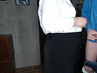 slutty secretary works her boss’s big cock at office