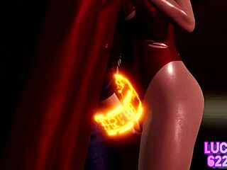 In the hospital, Doctor Strange injects all his magic into Scarlet Witch's eager body. The cosplay costumes heighten the intense encounter.