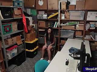 Pretty Shoplifter Lily Adams Gets Twat Ripped