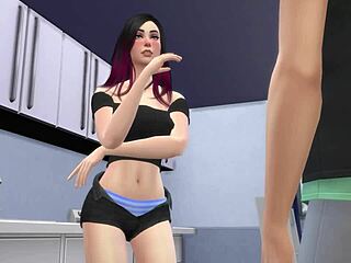 horny wife cheats in front of husband, part 4 of the anime hentai series. ddsims makes it wild.