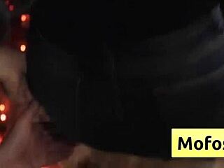 sexy brunette nia bleu gets titty fucked hard by brett maker at live concert 😍