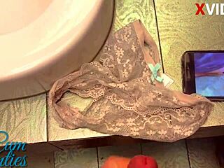 Hey, I framed my girlfriend and stole her panties for a kinky cumshot POV 😏