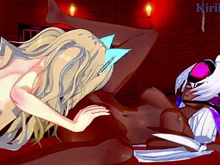 amari aquamarine and kos-mos and t-elos intense lesbian play - super robot wars x & xenosaga hentai