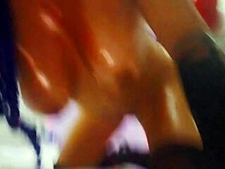 Худышка-латиноска с сиськами в массажке просит масло на титьки и жопу 😏 ч.2