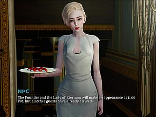 Eternum 123 game featuring curvy mature character in cute outfit