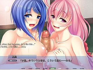 yo, in akumeru family harem route part 2, these step-sisters are giving a dual titfuck 😈
