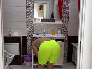 sexy mature milf's ass stretching from anal sex at home