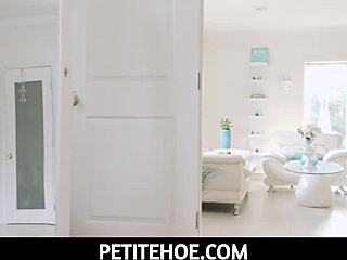 Petite schoolgirl seeks refuge in a stranger's home