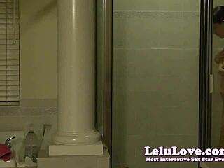 Voyeur Spying Zooming In On Amateur In Shower Washing Hair - Lelu Love