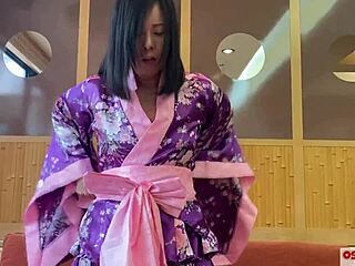 41-Year-Old Wife In Geisha Kimono Rides And Moans In Outdoor Sex