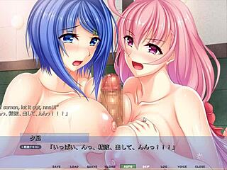 yo, in akumeru family harem route part 2, these step-sisters are giving a dual titfuck 😈