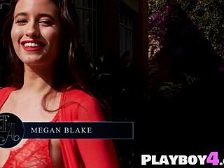 beautiful teen megan blake poses in hot lingerie, showcasing her perfect big tits