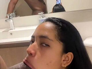 i give him a delicious blowjob while he gets ready for work, this amateur couple in pov.