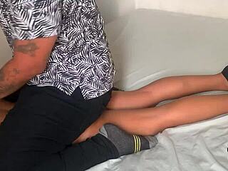 he dominated my stepsister with an erotic massage!