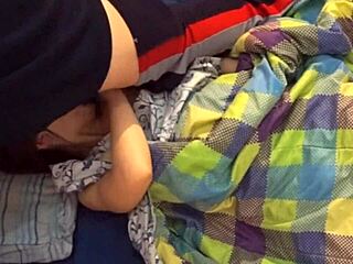 Cute teen moans loudly while sucking monster cock