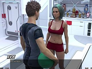 Stranded in Space 114, feeling nervous facing femdom mistress at basketball