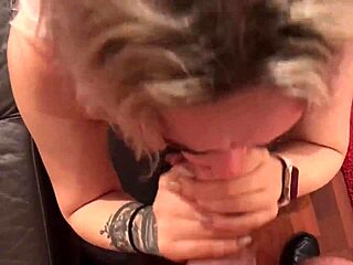 eva stone gives sloppy pov blowjob to leo casanova's big cock with choking gagging facial!