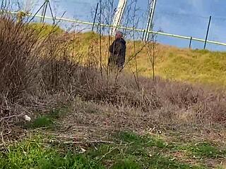 Miss Alessandra can't resist Jesus Reyes in the forest!