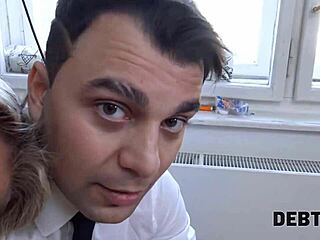 Debt4k Collector Has Sex With Blonde In Front Of Her Future Husband