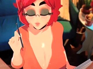 Busty Red Movie Star Rides Like Industrial Drill At Max Power