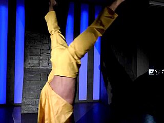 Feel the passion in sexy gay striptease with acrobatic dancing.