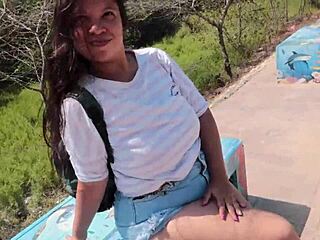 want to see this sexy latina cum on the beach?