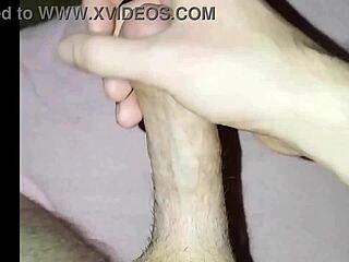 Young solo masturbator showing off his skills