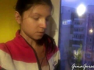 Skinny Russian Blonde Teen 18+ Waits For Visa In St Petersburg Public