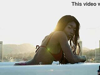 Ebony Beauty Mimi Desuka Strips Naked in Pool for Playboy Shoot