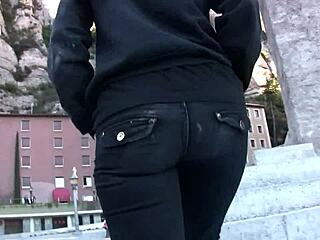 Amateurs fuck outdoors near the monastery