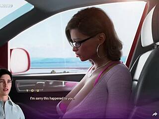 Apocalust wife betrays husband via phone sex in animated scene