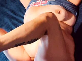 Trailer park milf rides big black cock with natural tits